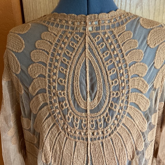 Rebellion Again Embroidered Mesh Duster Kimono - Picture 8 of 13